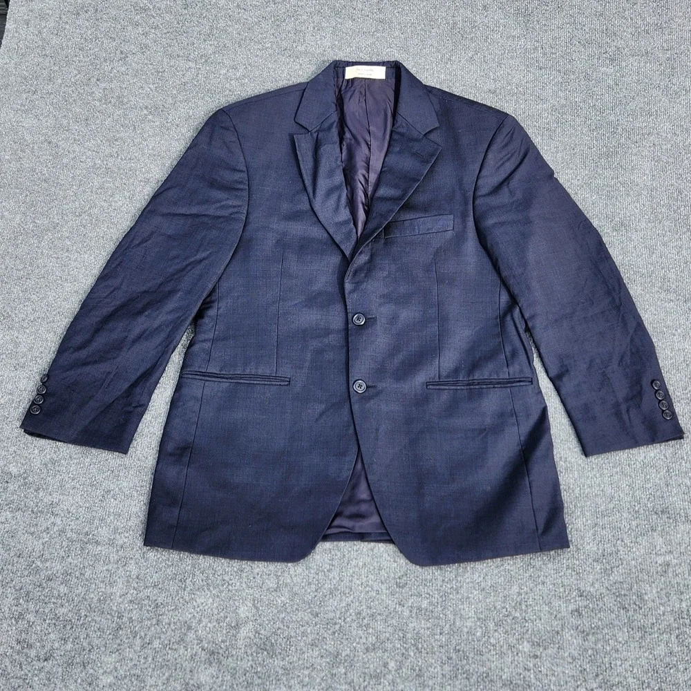 mens John Nordstrom sport coat‎ Blazer 100% Wool navy Blue LORO PIANA 110's 39 C